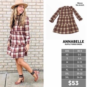 NWT! LULAROE Annabelle Plaid Dress